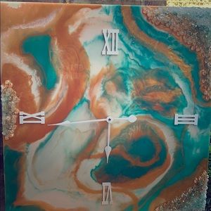 Resin Art Clock